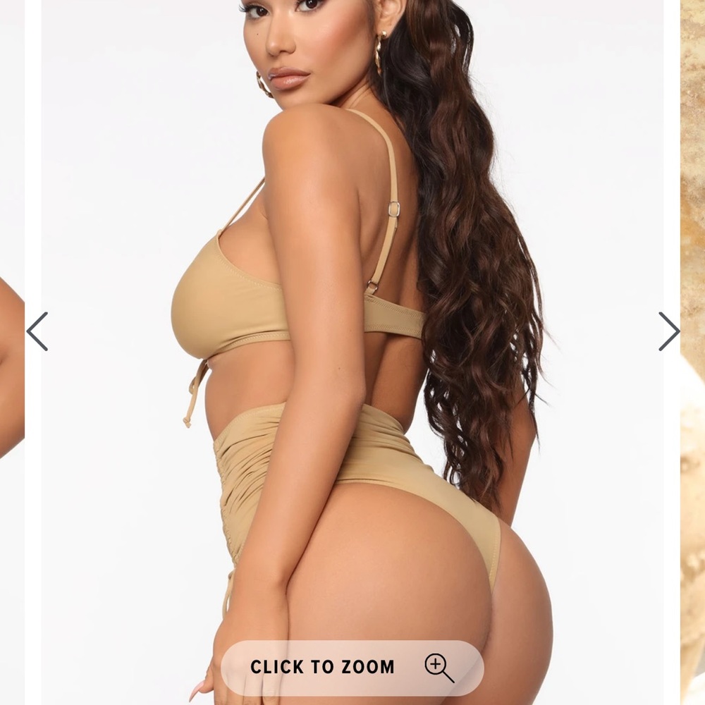*BRAND NEW* Ruched 2 Piece Bikini - Tan